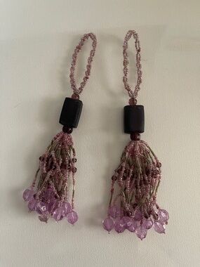 Handcrafted Tassels Beaded - Pink Lavender - Home Decor - Home Accents - Boho